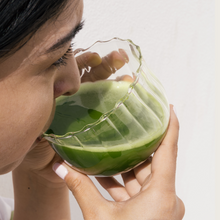 Load image into Gallery viewer, Flower Glass Matcha Bowl
